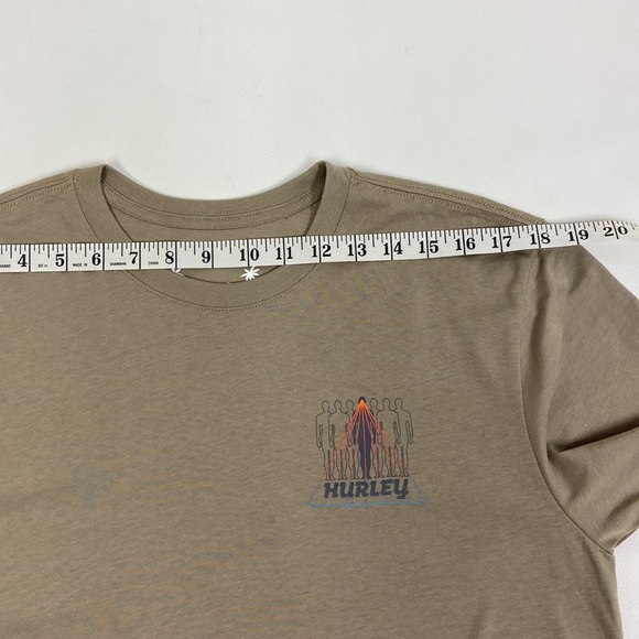 NWOT Hurley Tee Surf and Enjoy khaki brown super soft, preshrunk cotton Size M - Picture 6 of 10